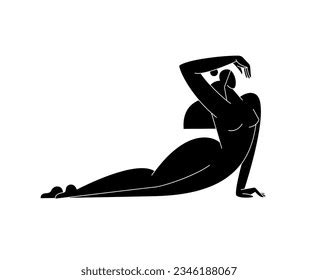 Contemporary Female Body Vector Illustration Nude Stock Vector Royalty Free