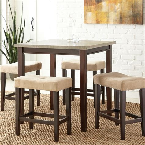 Steve Silver Furniture Aberdeen 5 Piece Counter Height Dining Set And Reviews Wayfair