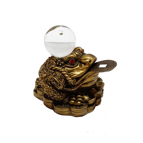 Feng Shui Frog With Coin In Mouth And Ball On The Head Thiings