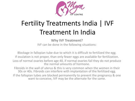 Ppt Fertility Treatments India Ivf Treatment In India Powerpoint