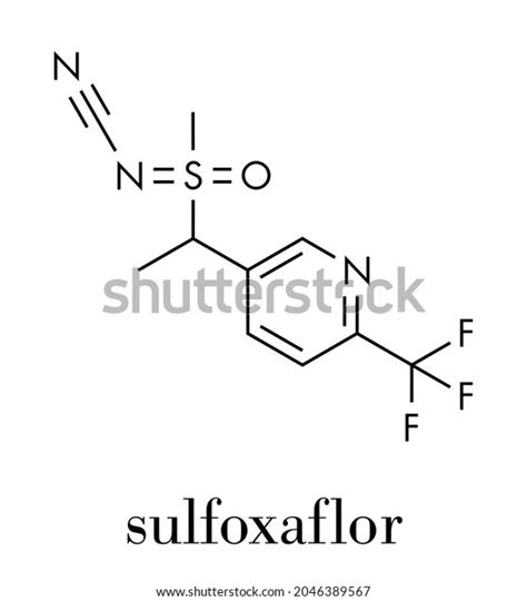 Sulfoxaflor Insecticide Molecule Skeletal Formula