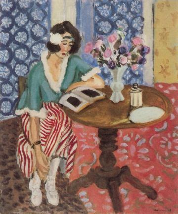 Henri Matisse La Liseuse Au Gu Ridon Henri Matisse Painting