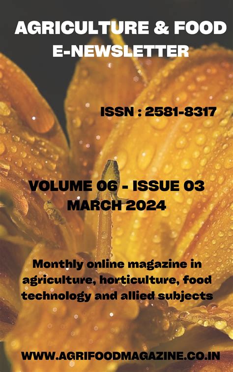 Agriculture & Food: e-Newsletter – Publish Popular Magazine Articles in ...