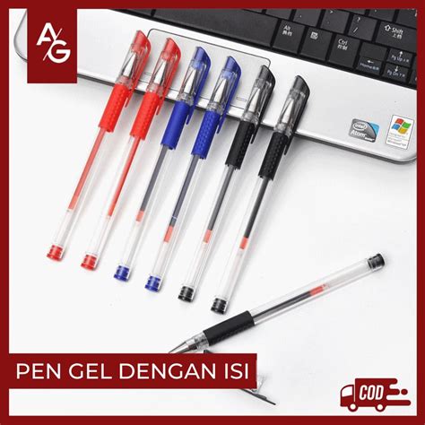 Jual AG Pena Gel 0 55mm Standard Pulpen Tinta Cair Alat Tulis