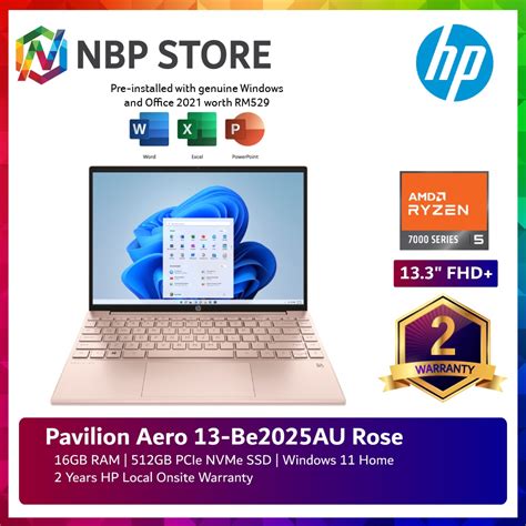 HP Pavilion Aero 13 Be2025AU 13 3 WUXGA Laptop Rose Gold Shopee Malaysia