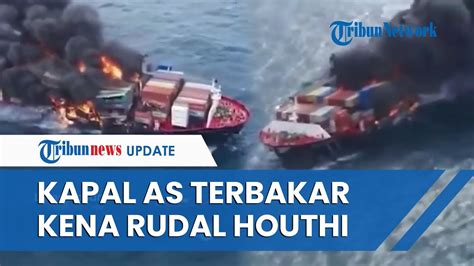 Penampakan Diduga Kapal Kargo As Terbakar Di Lepas Pantai Yaman Jadi