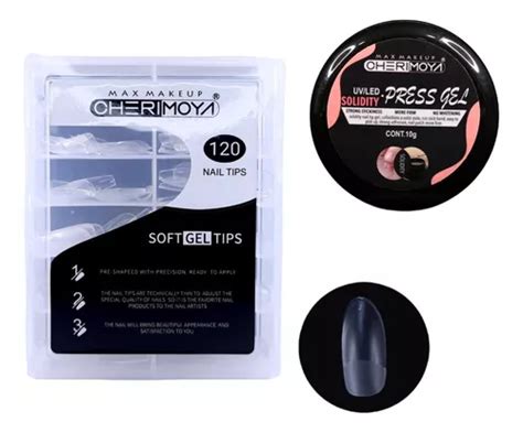 Kit Gel Solido Tips Soft Gel Cherimoya Cuotas sin interés