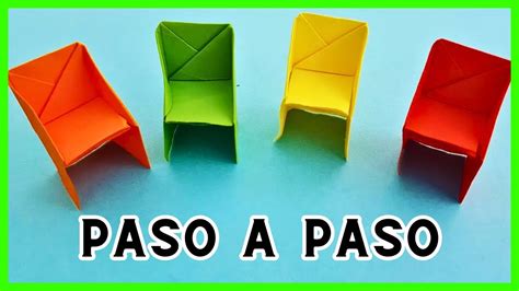 Como Hacer Una Silla De Papel Youtube