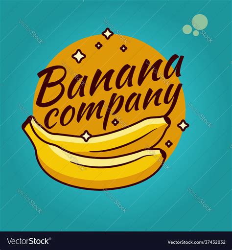 Logo banana for company Royalty Free Vector Image