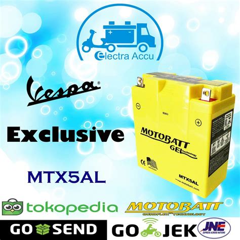 Jual Aki Motor Vespa Exclusive Mtx5al Motobatt Aki Kering Gel Shopee Indonesia