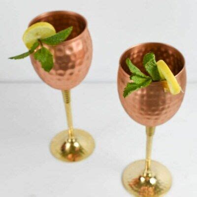 Copper Wine Glass Cocktail Goblet For Wine Whisky Serving Use Hotels