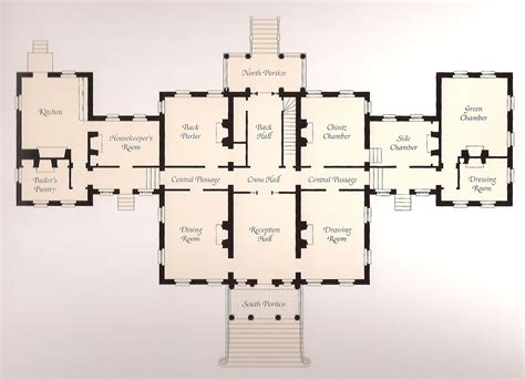 English Country Estates Interior The Main Floor Plan Of Homewood