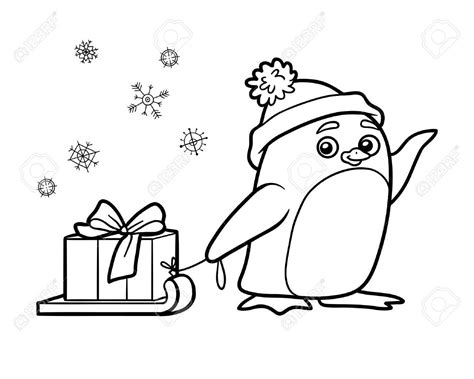 Dibujos De Pinguinos Navidad Para Colorear Vsun