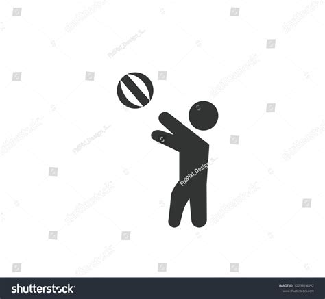 Kids Playing Ball Icon Stock Vector Royalty Free 1223814892