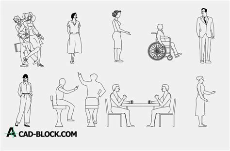 Free Cad Blocks People Cad People Of Different Ages Dwg Free Cad