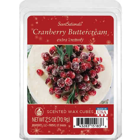 Pack Cranberry Buttercream Scented Wax Melts Scentsationals