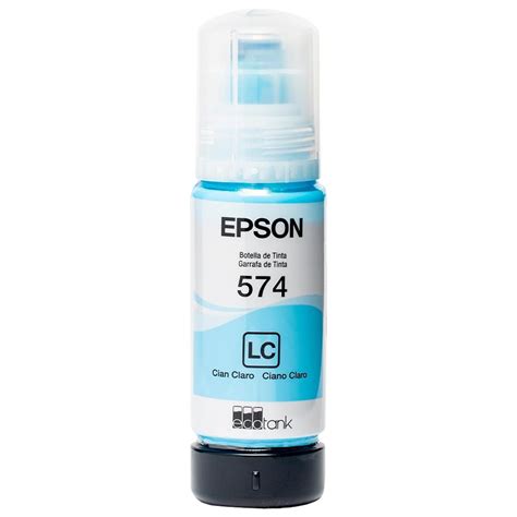 Botella Tinta Epson T574 L8050 L18050 Cyan Ligth 70ml T574520 Al