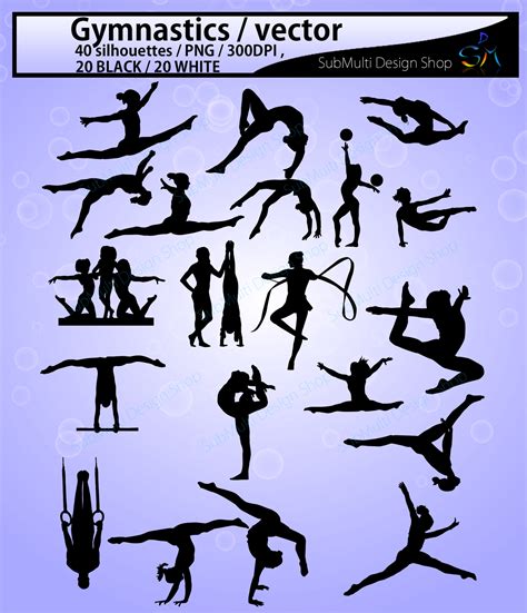 Gymnastics Silhouette SVG