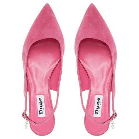 Dune Cathryn Slingback Kitten Heel Court Shoes In Pink Lyst