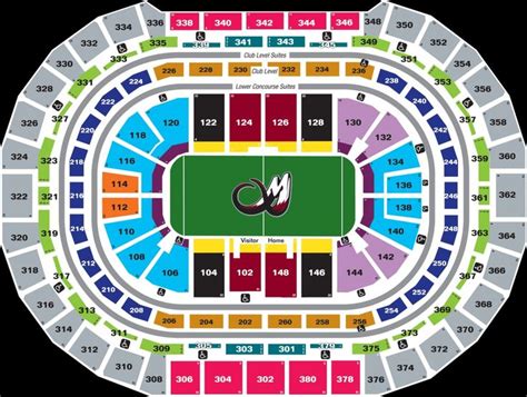 Pepsi Center Detailed Seating Chart Center Seating Chart