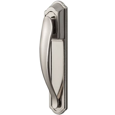 Ideal Security Dx Pull Handle Set With Back Plate Satin Silver The Home Depot Canada