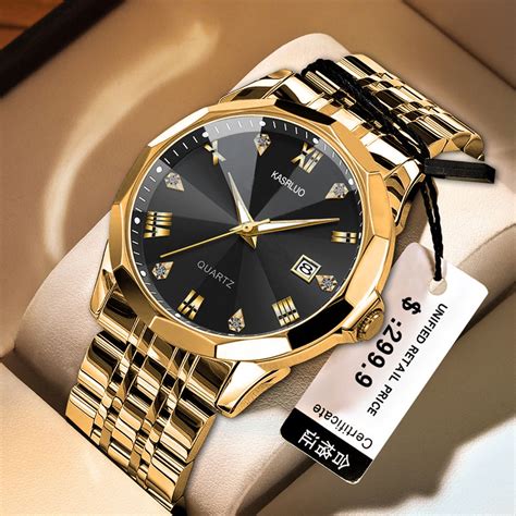 Luxury Binbond Authentic Mens Watch Waterproof Night Light Dual