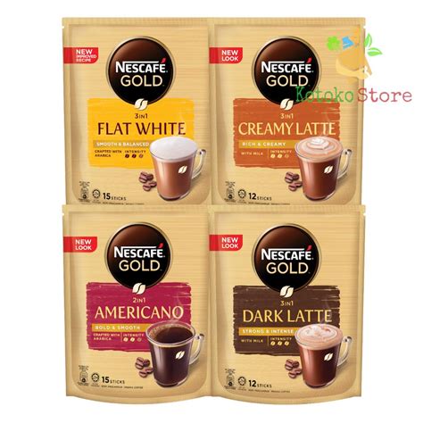 Jual Kopi Nescafe Gold In Dark Latte Americano Flat White Creamy