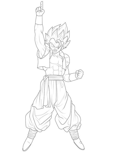 Gogeta Super Saiyan Blue Lineart By Chronofz On Deviantart Super