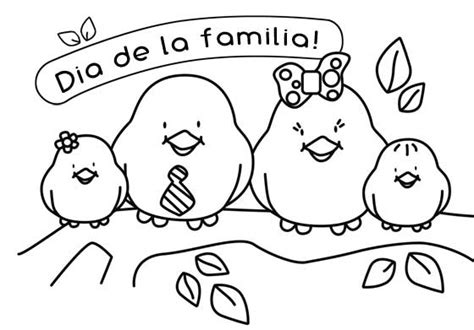 Dibujos Del Día De La Familia Para Imprimir Y Pintar Colorear Imágenes