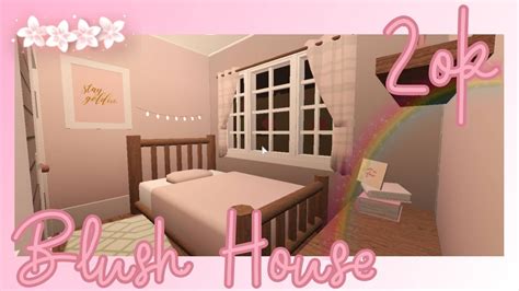 20k Blush House No Gamepasses Bloxburg Speed Build Youtube