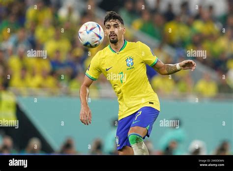 Doha Qatar December Player Of Brazil Lucas Paquet Controls The