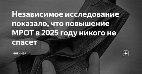 Независимое исследование показало что повышение МРОТ в 2025 году