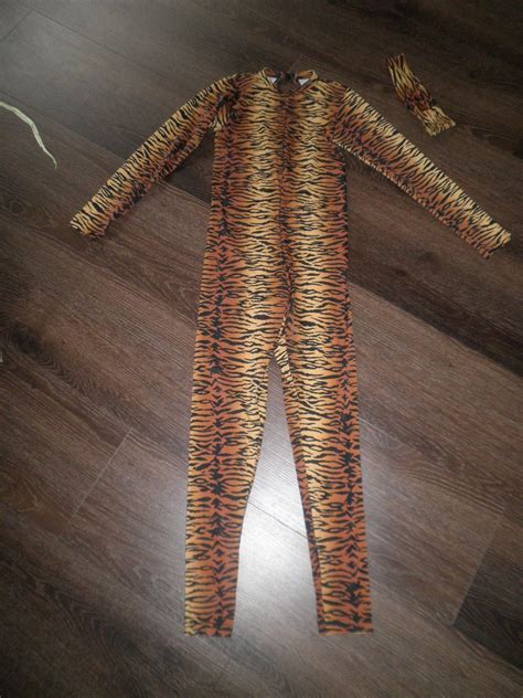 MC Preloved Solo Kinetic Tiger Stripe Unitard Size G10 Dance Costume