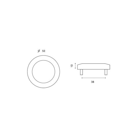 Rosace à cylindre Aluminium Ronde Finition Chrome perle Espace