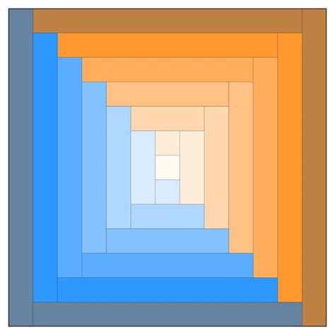 Courthouse Steps Foundation Paper Piecing Templates Multiple Sizes