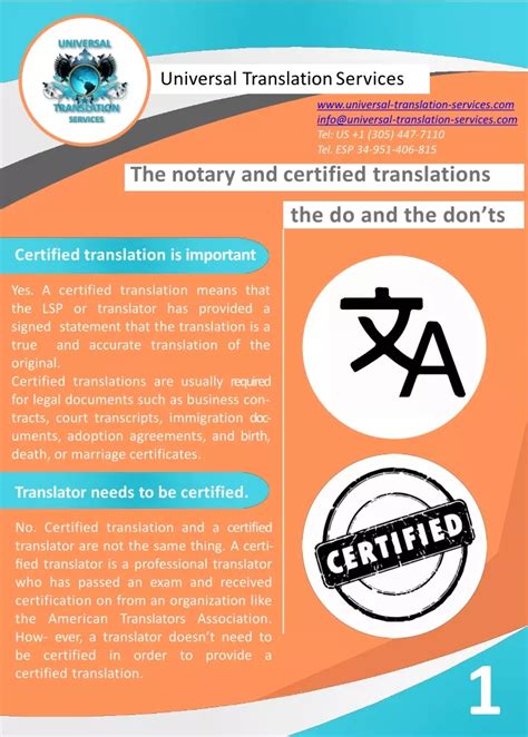 Ppt The Notary And Certified Translations The Do And The Donts Powerpoint Presentation Id