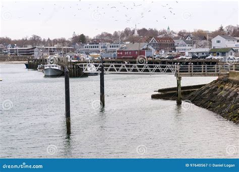 Plymouth Massachusetts Waterfront And Skyline Editorial Photography