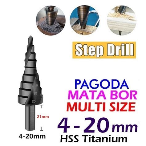 Jual Mata Bor Pagoda Bahan Baja Lapis Titanium Nitrit Mm Drill