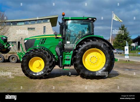 A Brand New John Deere Tractor Bakewell Derbyshire England UK Stock