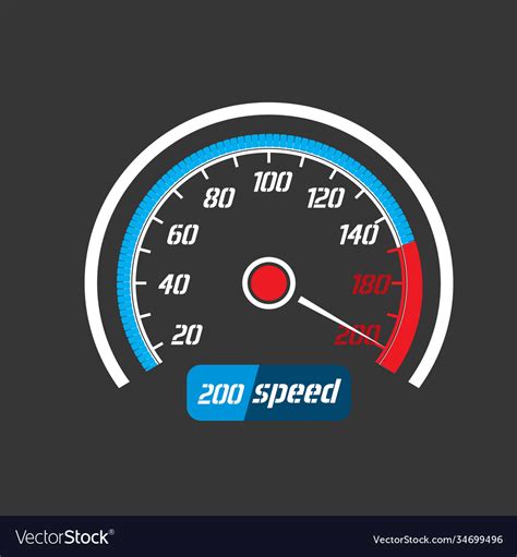 Car Speedometer Acceleration Speed Royalty Free Vector Image