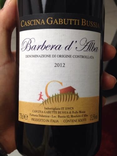 2015 Cascina Gabutti Bussia Barbera D Alba Vivino