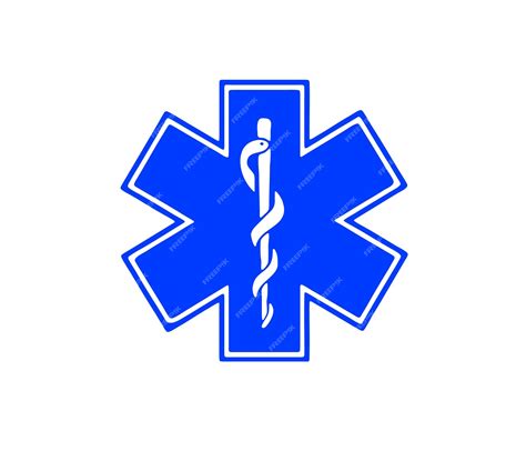 Premium Vector Symbol Of Emergency Paramedic Star Of Life Emblem