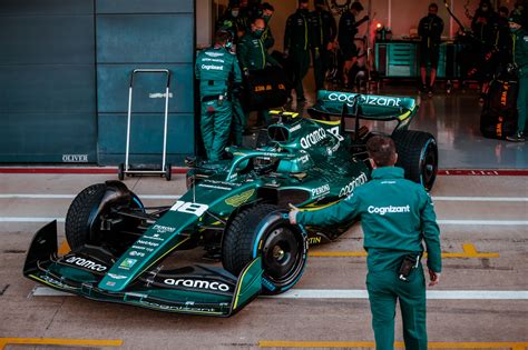 New 2022 F1 Aston Martin AMR22 Hits The Track For The First Time