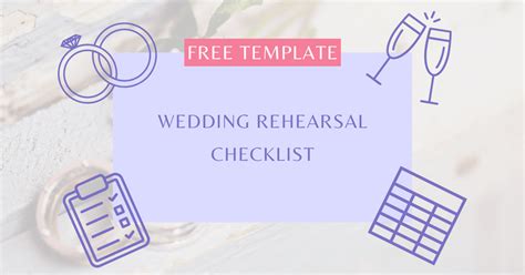 Wedding Rehearsal Checklist 2023 Free Template