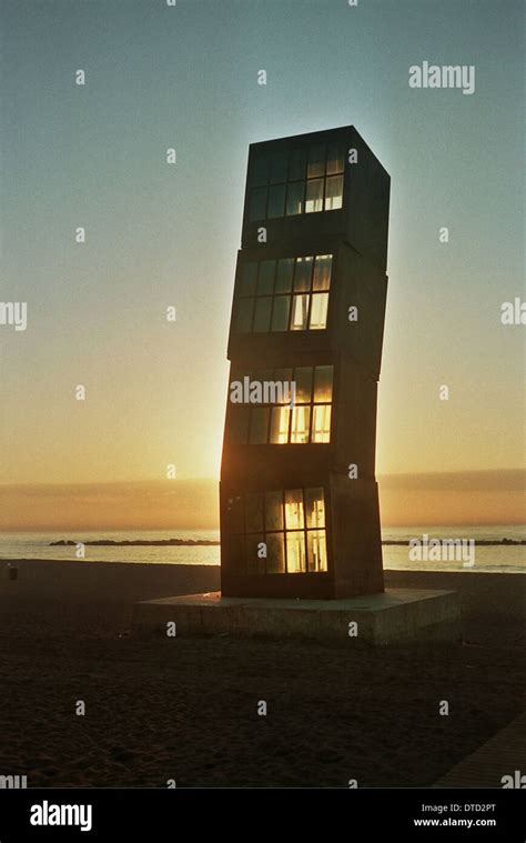 L Estel Ferit By Rebecca Horn Monument In The Barceloneta Beach Of