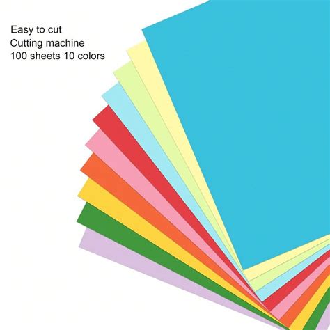 10 Assorted Colors A4 Size 100 Sheets Heavyweight Construction Paper For Crafts Art Painting