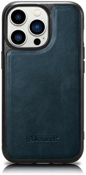 ICARER Husa ICarer Leather Oil Wax Genuine Leather Case For IPhone 14