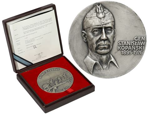 Medal SREBRO gen Stanisław Kopański Aukcja internetowa Licytacja