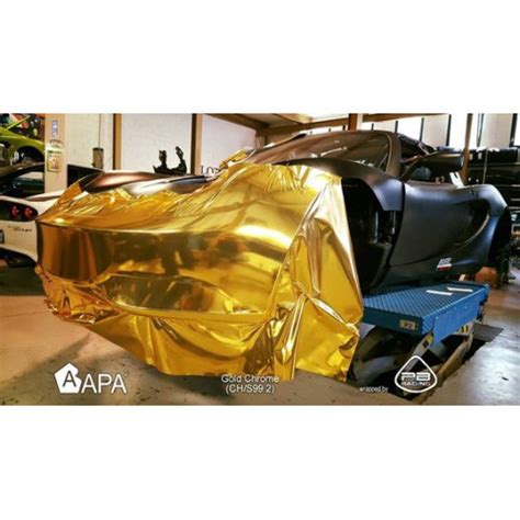 Apa Gold Mirror Effect Chrome Adhesive Film Made In Italy Car