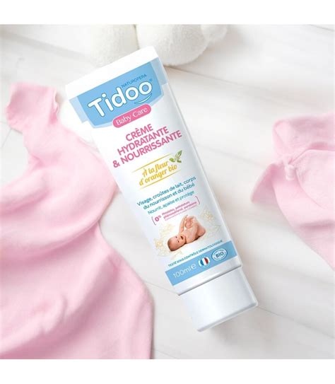 Crème hydratante nourrissante bébé BIO fleur d oranger Tidoo 100ml